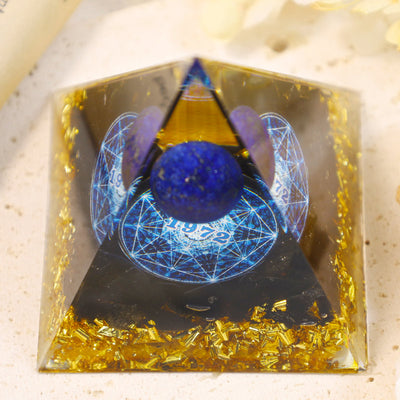 Olivenorma Lapis Lazuli Sphere Letter 1972 Orgone Pyramid