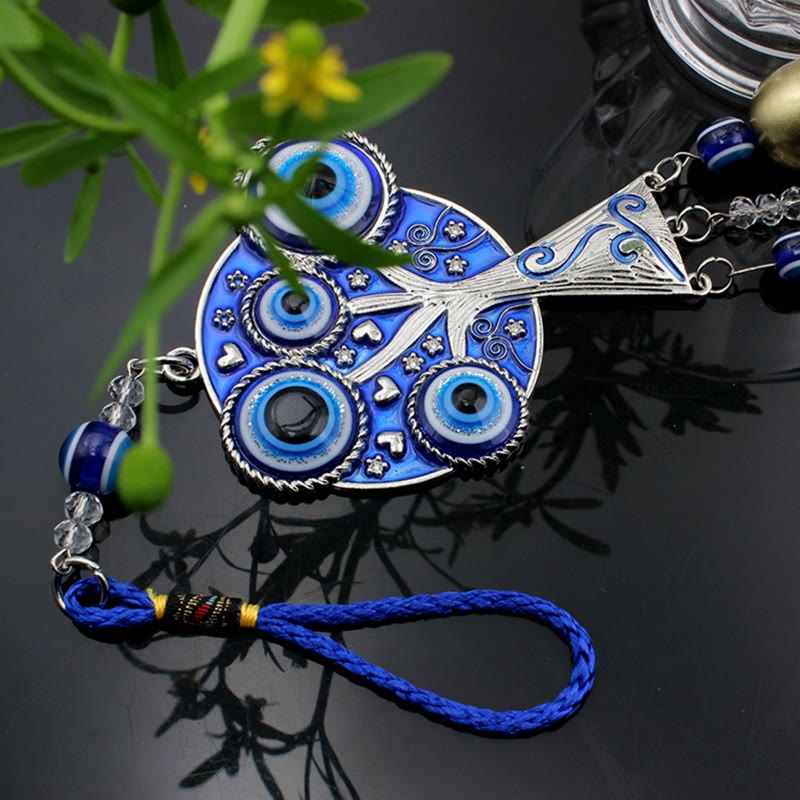 (Clearance 30% OFF / CODE: OFF30) - Olivenorma Blue Evil Eye Tree Of Life Windchime Wall Decor