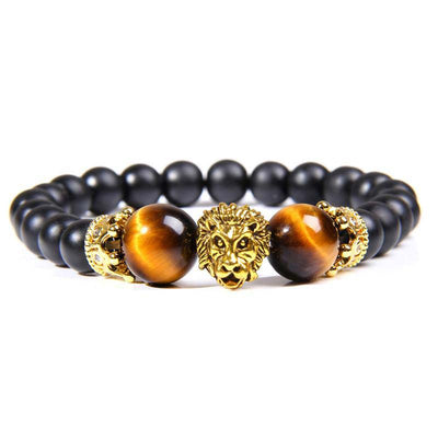 Olivenorma Natural Crystal Stone Lion Symbol Bracelet