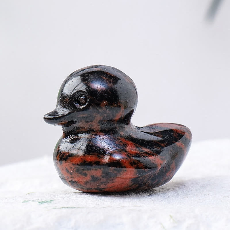 Olivenorma 1.2Inch Quartz Crystal Duck Carving Gemstone Decoration