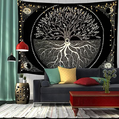 Meditation Art Tree Of Life Wall Hanging Tapestry