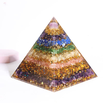 Olivenorma Handmade 15cm Natural Crystal Orgone Pyramid