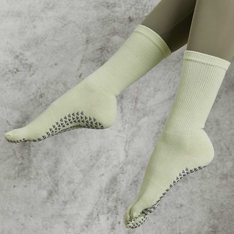 Olivenorma Yoga Pilates Non Slip Five-Toe Solid Color Socks