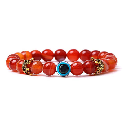 Natural Stone With Evil Eye Protection Bracelet