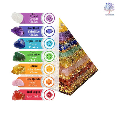 Olivenorma Chakra Flower of Life Orgone Pyramid