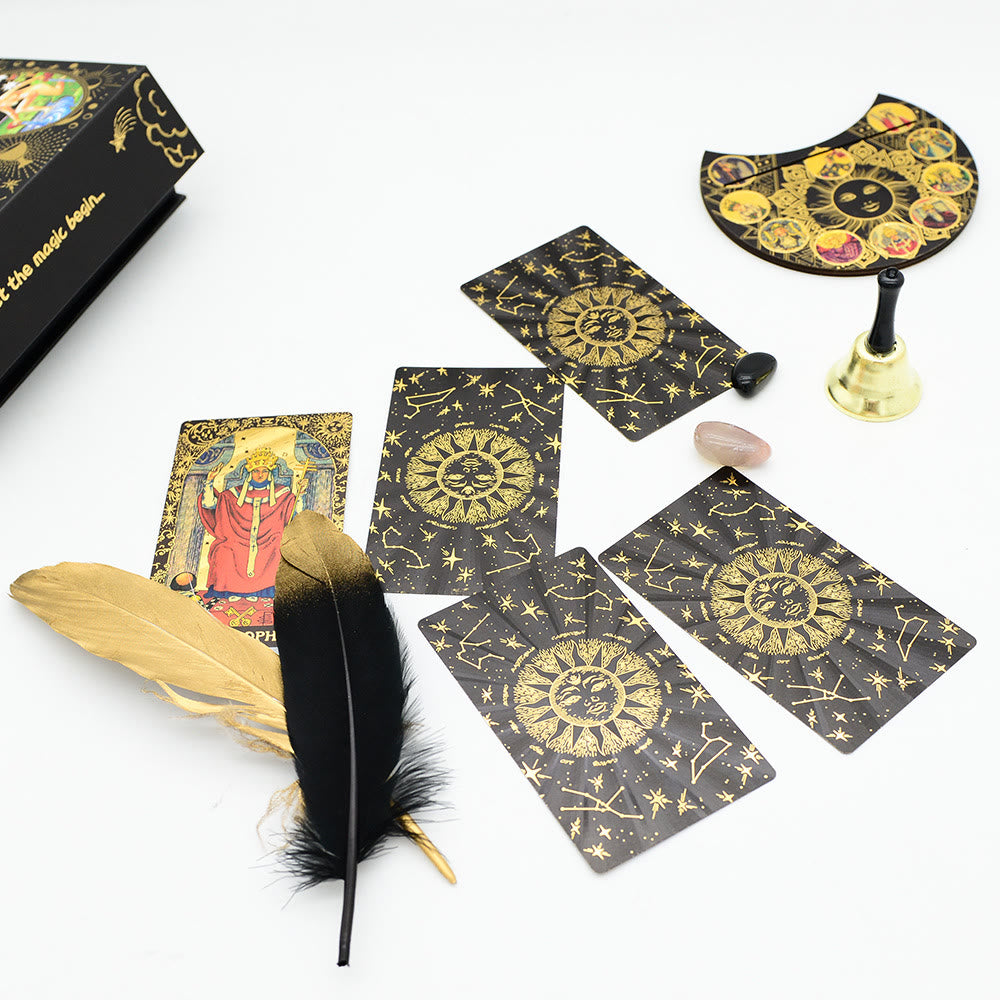 Olivenorma Full Kit Gold Foil Divination Box Set Tarot Deck Cards