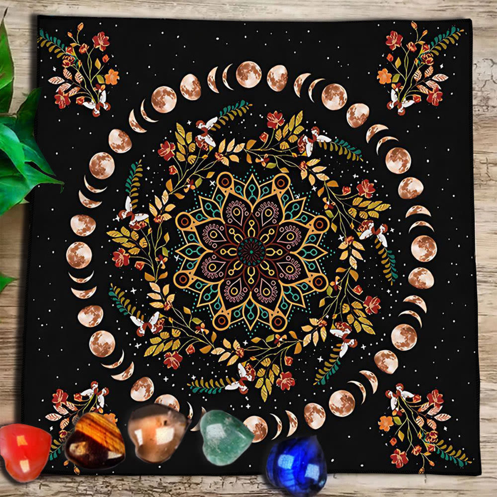 Olivenorma Mandala Moon Phase Divination Tarot Tablecloth