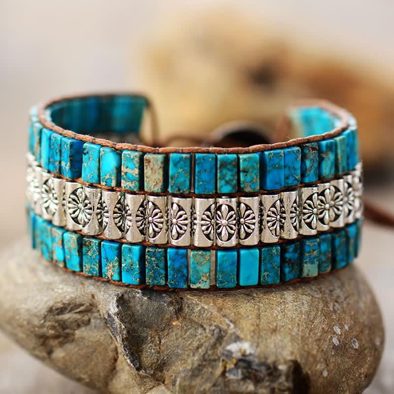 Olivenorma Emperor Stone Boho Adjustable Wrap Bracelet