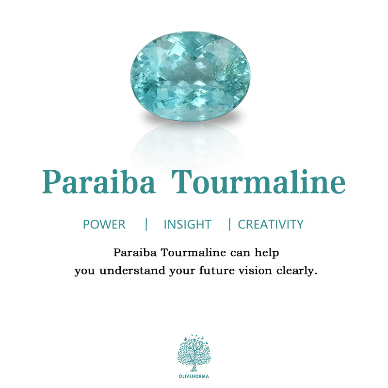 Olivenorma Various Paraiba Tourmaline Simulated Diamond Adjustable Ring