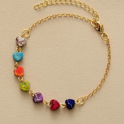 Olivenorma Seven Colors Emperor Stone Chakra Bracelet Necklace