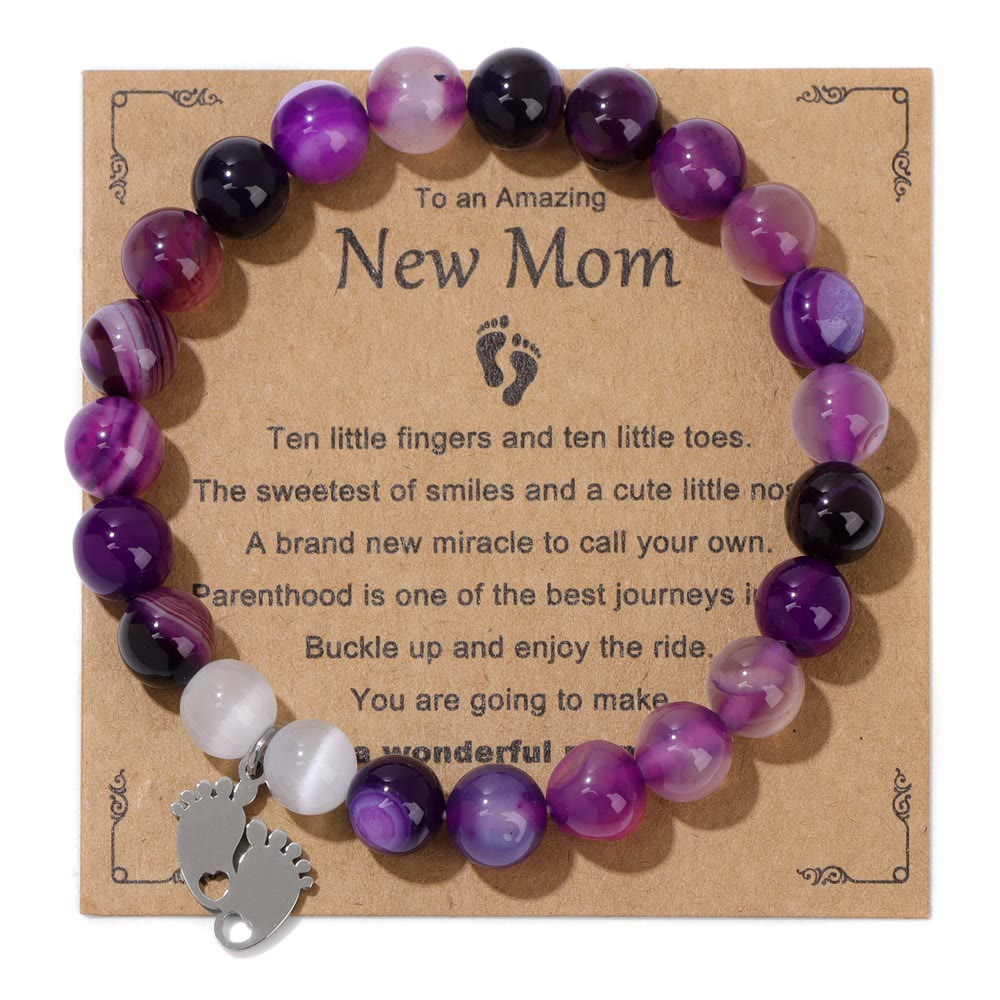 Olivenorma "New Mother" Gift Natural Stone Beaded Bracelet