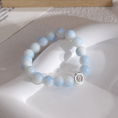 Olivenorma Blue Glass Crystal Beads Bracelet