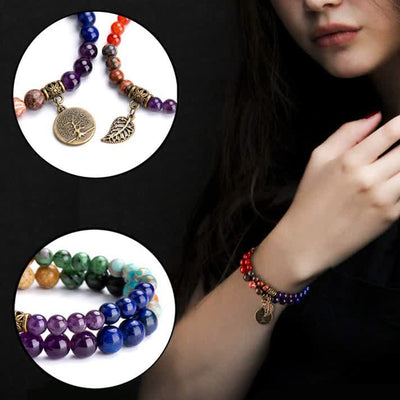 Natural Chakra Tree Of Life Bracelet