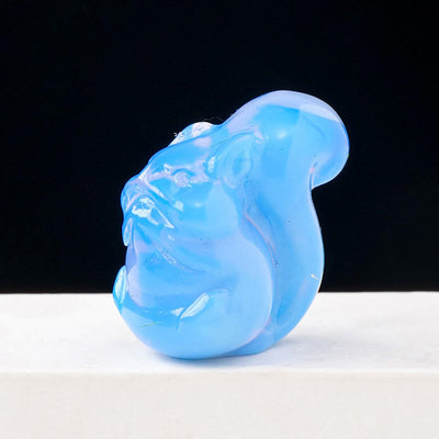 Olivenorma Natural Crystal Squirrel Carving Ornament Gemstone Decoration