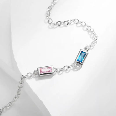 Olivenorma Personalized Rectangular Birthstone Bracelet