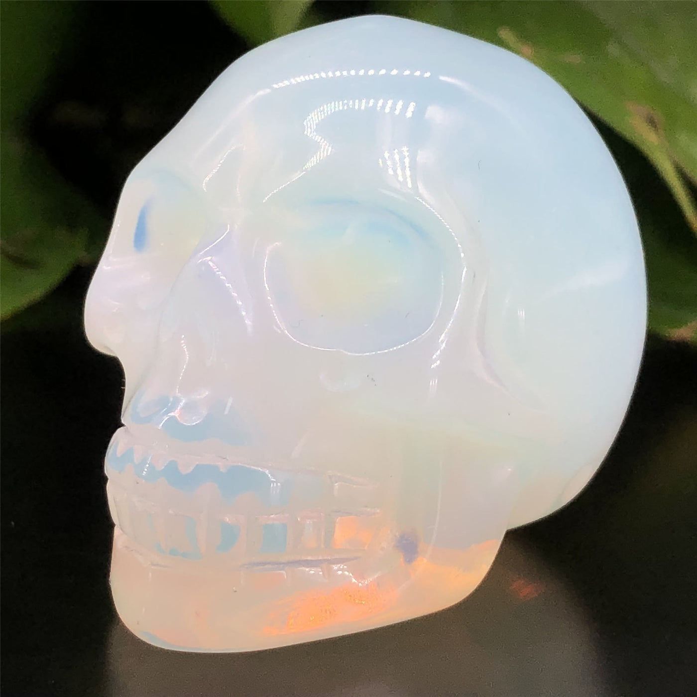 Olivenorma Opalite Crystal Skull Decoration