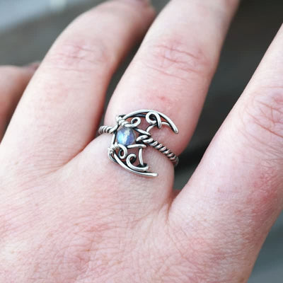 Olivenorma Bohemia Moonstone Moon Necklace - Ring - image 5