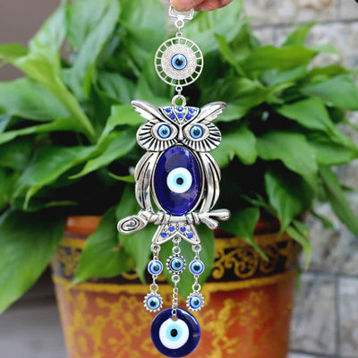 Olivenorma Evil Eye & Owl Protection Amulet Wall Decor