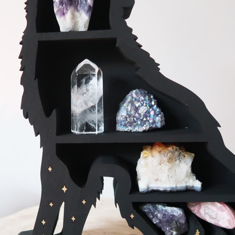 Olivenorma Handmade Wolf Crystal Shelf