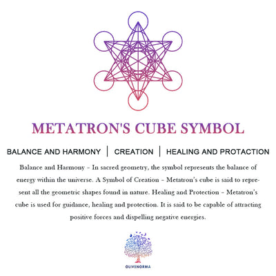 Olivenorma Clear Crystal Metatron's Cube Symbol Orgone Necklace - image 5