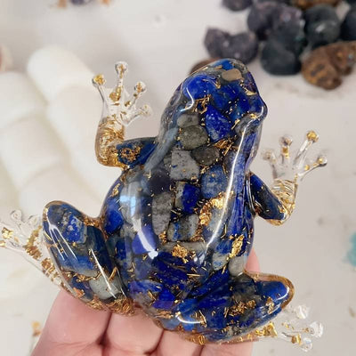 Olivenorma Crystal Resin Frog Ornament Gemstone Decoration