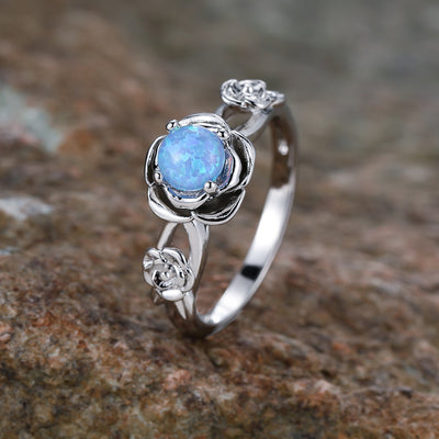 Olivenorma "Rose Of Love" Unique Opal Ring