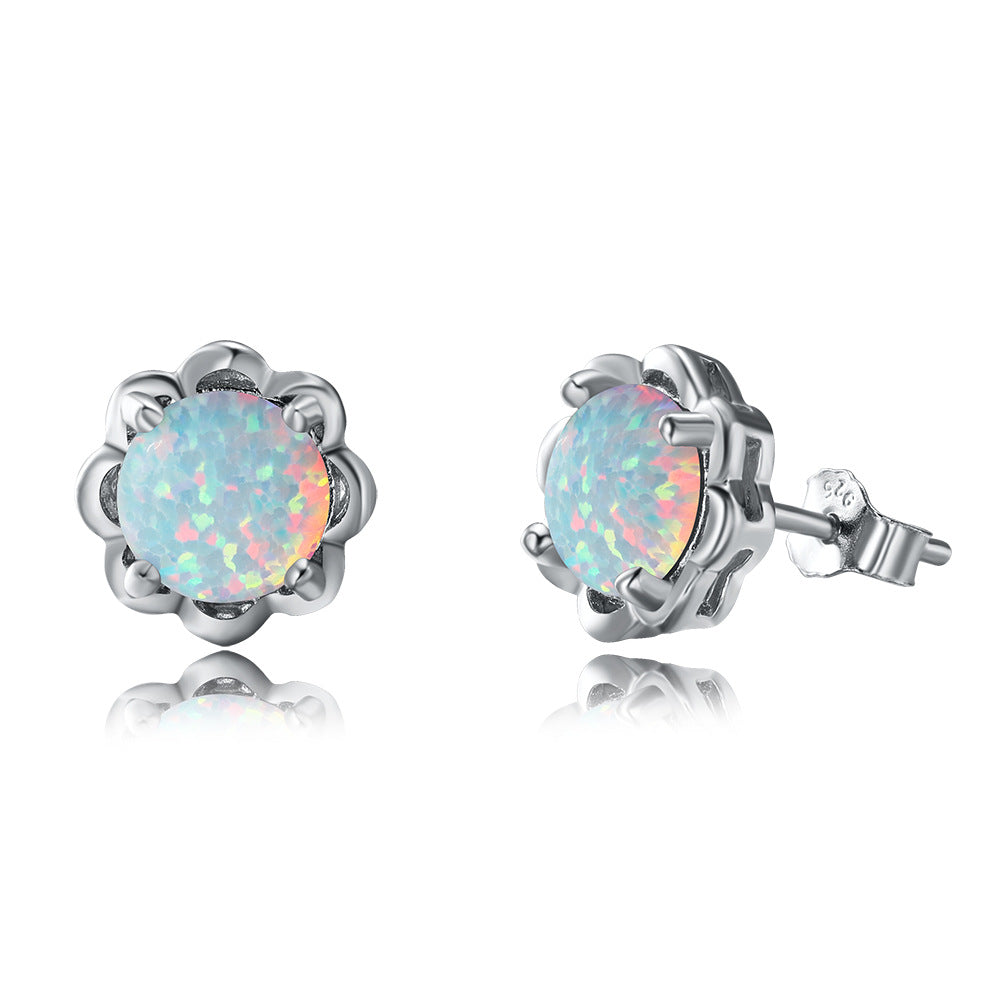 Olivenorma Four Claw Opal Luxury Earrings - image 9