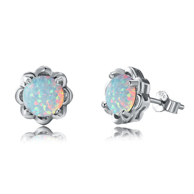 Olivenorma Four Claw Opal Luxury Earrings - image 9