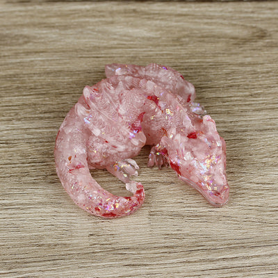 Olivenorma Natural Crystal Gravel Resin Glue Dragon Gemstone Decoration