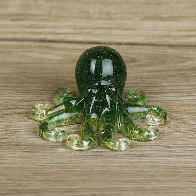 Olivenorma Deep Sea Wisdom Crystal Octopus Gemstone Decoration - Green Meteorites - With Card - image 15
