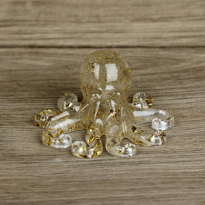 Olivenorma Deep Sea Wisdom Crystal Octopus Gemstone Decoration - Clear Crystal - With Card - image 20