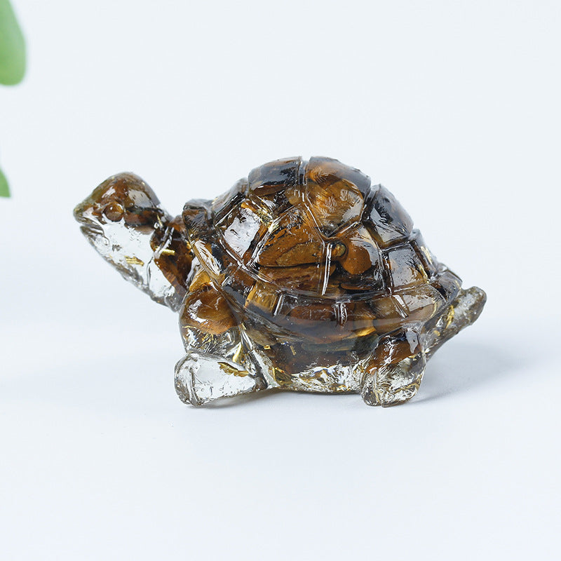 Olivenorma Crystal Gravel Glue Little Turtle Gemstone Decoration