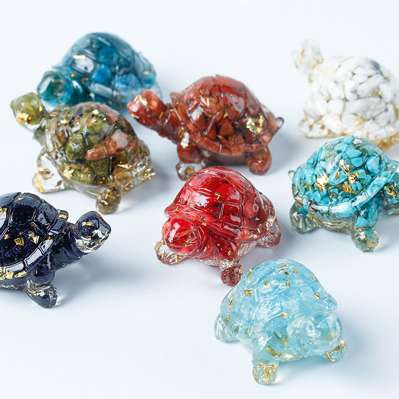 Olivenorma Crystal Gravel Glue Little Turtle Gemstone Decoration