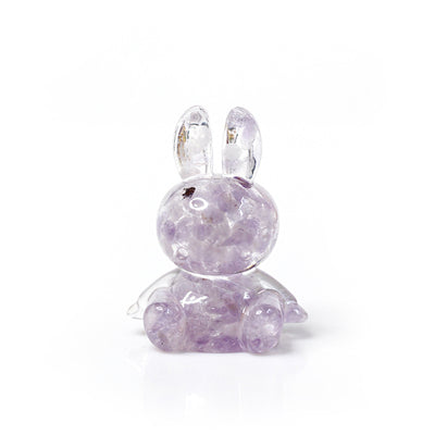 Olivenorma Crystal Glue Rabbit Desktop Ornament Gemstone Decoration