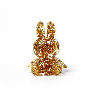 Olivenorma Crystal Glue Rabbit Desktop Ornament Gemstone Decoration