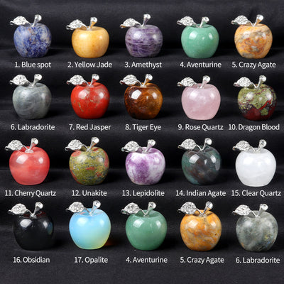 Olivenorma Small Crystal Apple Home Gemstone Decoration