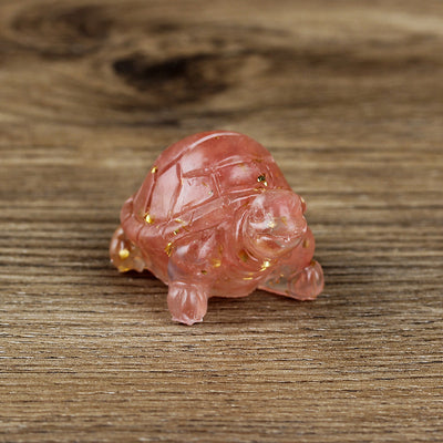 Olivenorma Eternal Journey Gemstone Turtle Gemstone Decoration - Red Smelting Quartz - With Card - image 33