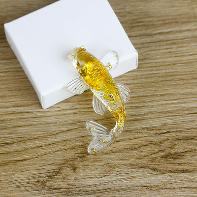 Olivenorma Ocean Harmony Crystal Fish Figurine Gemstone Decoration - Citrine - With Card - image 10