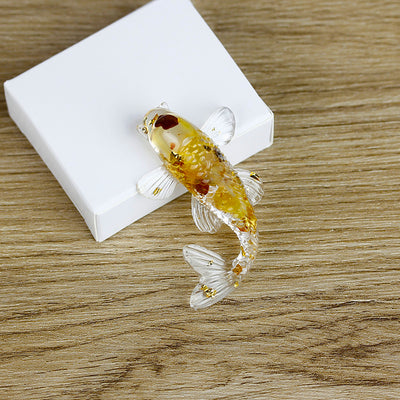 Olivenorma Ocean Harmony Crystal Fish Figurine Gemstone Decoration - Yellow Agate - With Card - image 15