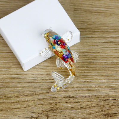 Olivenorma Ocean Harmony Crystal Fish Figurine Gemstone Decoration - Colorful Shells - With Card - image 19