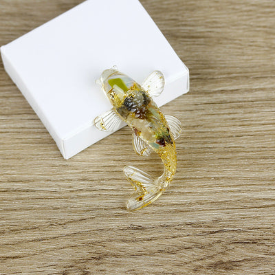 Olivenorma Ocean Harmony Crystal Fish Figurine Gemstone Decoration - Cat's Eye Stone - With Card - image 21