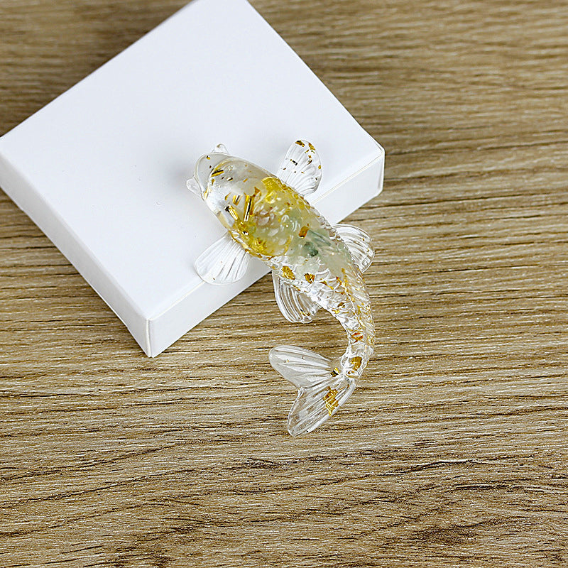 Olivenorma Ocean Harmony Crystal Fish Figurine Gemstone Decoration - Green Aventurine - With Card - image 24