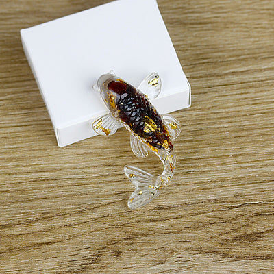 Olivenorma Ocean Harmony Crystal Fish Figurine Gemstone Decoration - Garnet - With Card - image 26