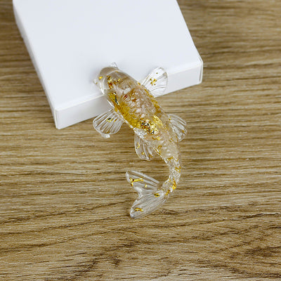 Olivenorma Ocean Harmony Crystal Fish Figurine Gemstone Decoration - Ghost Stone - With Card - image 27