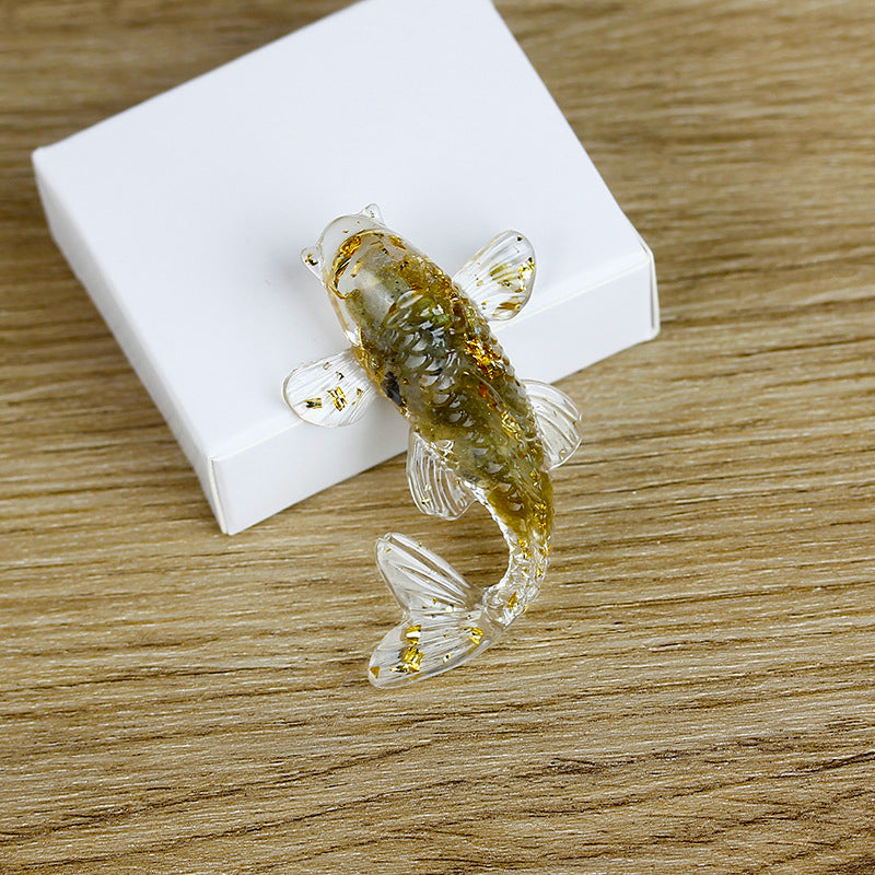 Olivenorma Ocean Harmony Crystal Fish Figurine Gemstone Decoration - Labradorite - With Card - image 30