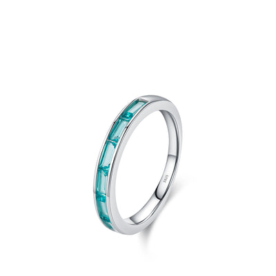 Olivenorma S925 Sterling Silver Paraiba Tourmaline Sunflower Ring