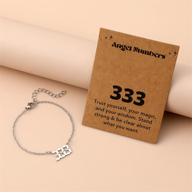 Olivenorma Angel Number Stainless Steel Bracelet