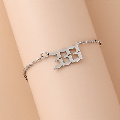 Olivenorma Angel Number Stainless Steel Bracelet