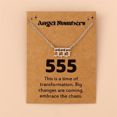 Olivenorma Angel Number Stainless Steel Necklace