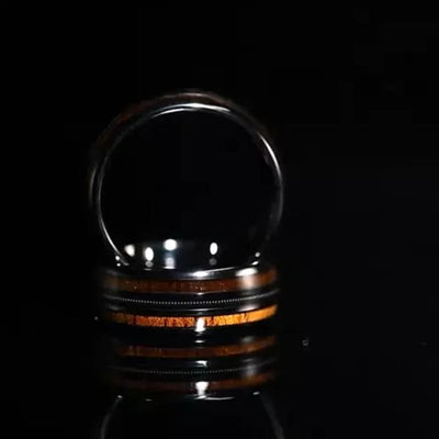 Olivenorma Guitar String Hawaiian Koa Gunmetal Tungsten Ring